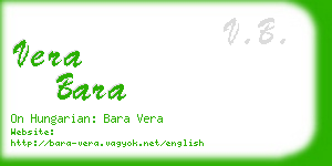 vera bara business card